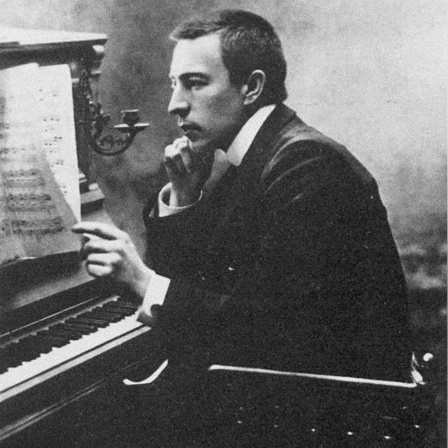 Sergej Rachmaninow am Flügel, ca. 1900