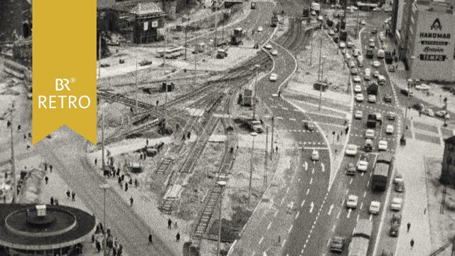 Großbaustelle Straßenbau und Trambahngleise | Bild: BR Archiv