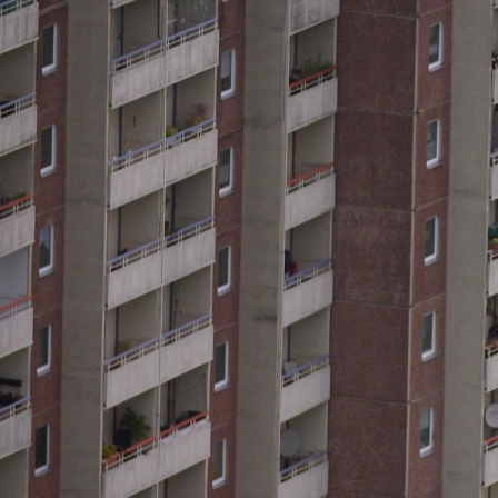 Ein Plattenbau in Ostdeutschland.