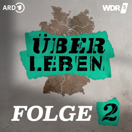 Grafik des WDR5 Tiefenblick "Über Leben – Armut in Deutschland" zeigt eine Deutschlandkarte mit dem Slogan Über Leben