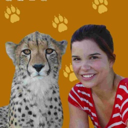 Collage von Anna mit einem Gepard | Bild: BR