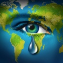Symbolbild - Weinender Planet Erde-- Erdüberlastungstag 