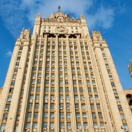 Das Stalinhochhaus, Sitz des russischen Außenministeriums in Moskau (Russland, Archivbild vom 14.08.2013).