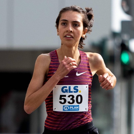 Sara Benfares beim 10km Straßenlauf in Saarbrücken