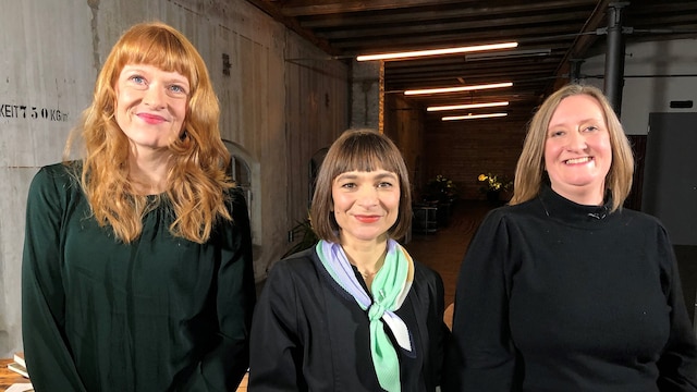 Die Lyrikerinnen Anja Kampmann, Uljana Wolf und Sabine Scho im Atelier der Heeresbäckerei