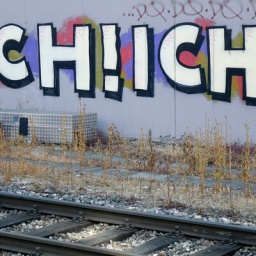 Die Worte Ich! Ich. als Graffito