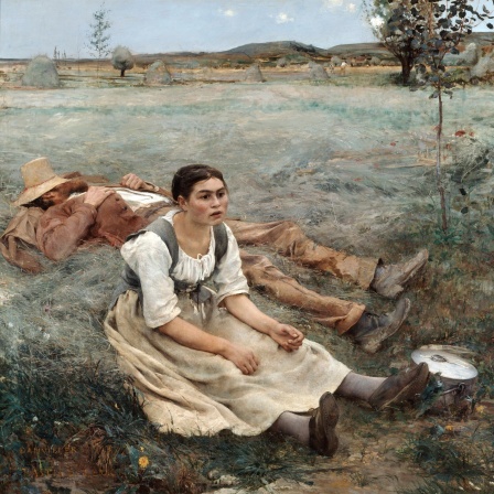 Gemälde &#39;Die Heumacher&#39; von Jules Bastien Lepage, 1880