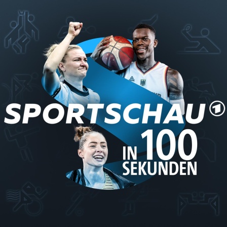 Das Logo der Sportschau in 100 Sekunden mit Alexandra Popp (v.l.), Gina Lückenkemper und Dennis Schröder. 