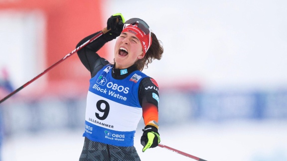 Sportschau Wintersport - Nordische Kombination In Lillehammer - Die 5 Kilometer Der Frauen In Der Zusammenfassung