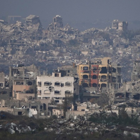 Zerstörte Gebäude im Gazastreifen. 