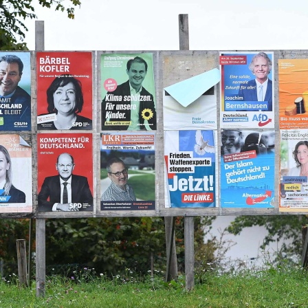 Symbolbild: Wahlplakate zur Bundestagswahl