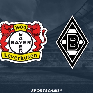 Logo Bayer Leverkusen gegen Borussia Mönchengladbach