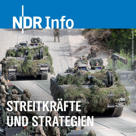 Bundeswehrsoldaten überqueren während des Nato-Manövers "Iron Wolf 2017" über eine Pontonbrücke den Fluß Neris mit ihren Panzern.