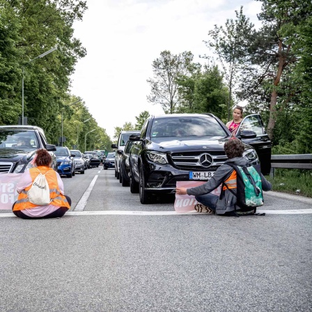 Straßenblockade der letzten Generation