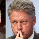 Fotomontage: Monica Lewinsky, Bill Clinton, Kenneth Starr 