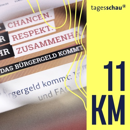 "Das Bürgergeld kommt" ist auf der Homepage des Bundesministeriums für Arbeit und Soziales durch eine Brille zu lesen.