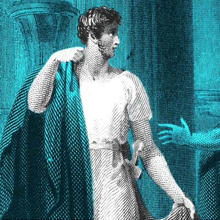 Coriolanus in einem Kupferstich von Charles Heath nach Zeichnung von Henry Corbould. 