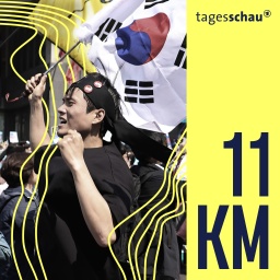 Bürger jubeln über die Entscheidung des Verfassungsgerichts , Präsident Yoon Suk-yeol aus dem Amt zu entfernen.