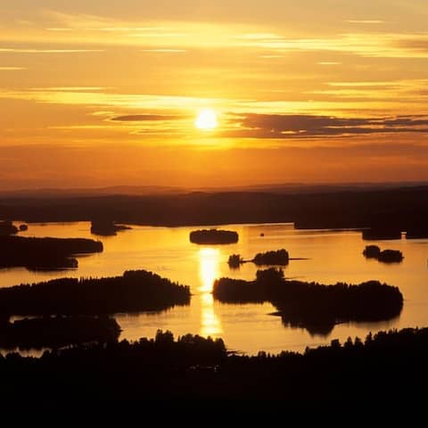 Der Kallavesi-See bei Kuopio in Finnland