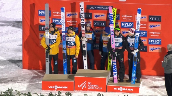 Sportschau Wintersport - Skispringen 'super Team' In Lake Placid - Die Siegerehrung