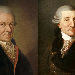 Porträts der Brüder Michael (links) und Joseph (rechts) Haydn.