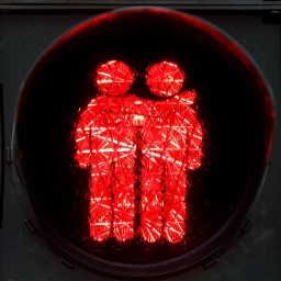 Ampelmännchen in Köln zeigen gleichgeschlechtliche Paare. Köln, 05.08.2019