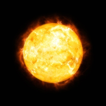 Blick auf die Sonne im Weltall