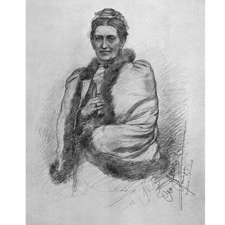 Johanna Fürstin von Bismark, Zeichnung von Christian Wilhelm Allers