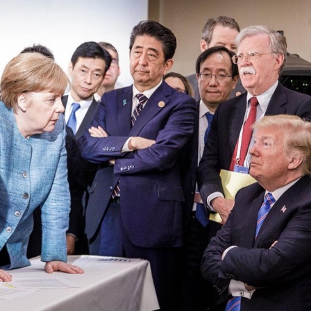 Merkel spricht am zweiten Tag des G7-Gipfels mit Trump