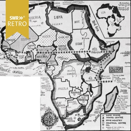 Landkarte Afrika 1959 unabghängie Staaten und Kolonien