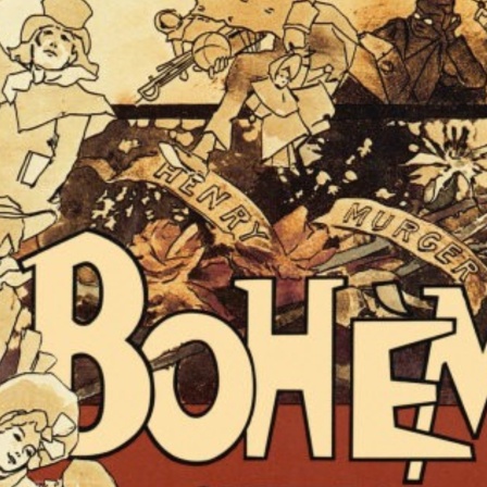 Ausschnitt aus dem Poster von Adolfo Hohenstein zu Puccinis Oper "La bohème" aus dem Jahr 1896.