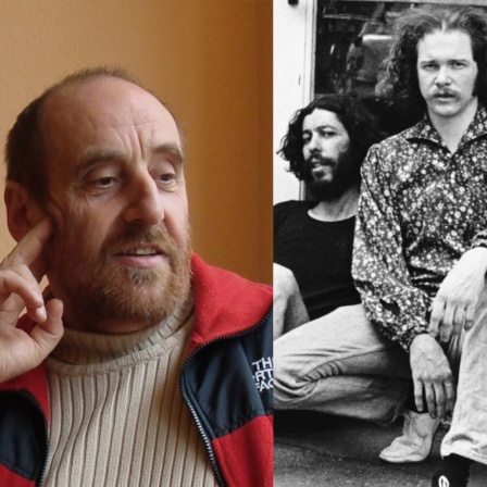 Franz-Martin Olbrisch (links) & die Band The Fugs (rechts)