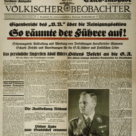 Der sogenannte Röhm-Putsch - Hitlers Mordserie im Sommer 1934