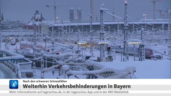 Tagesschau24 - Winterchaos In Bayern: Leichte Entspannung, Aber Weiter Kein Zugverkehr