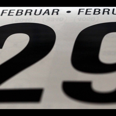 Abreißkalender mit dem Datum 29. Februar