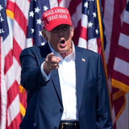 Der ehemalige US-Präsident Donald Trump auf einer Wahlkampfveranstaltung