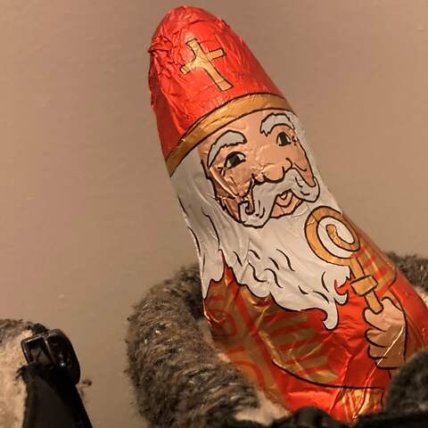 Schokoladen Nikolaus im Stiefel
