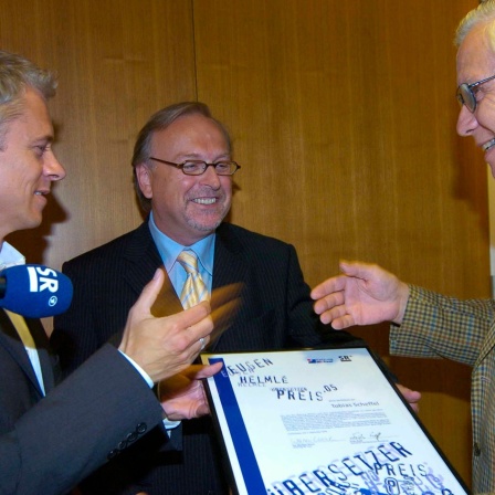 Helmlé-Preis 2005 - SR-Intendant Fritz Raff, Tobias Scheffel  und Dr. Walter Koch