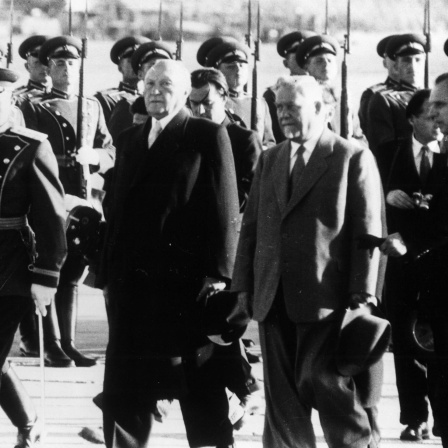 Adenauer und Bulganin Moskau 1955