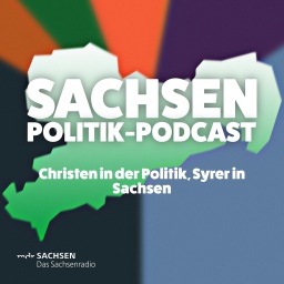 Bunte Grafik für den Sachsen Politik Podcast