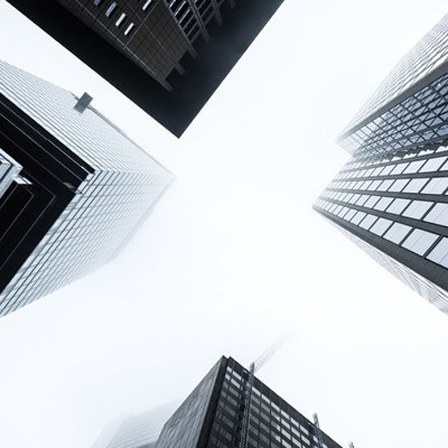 Banken in Frankfurt von unten