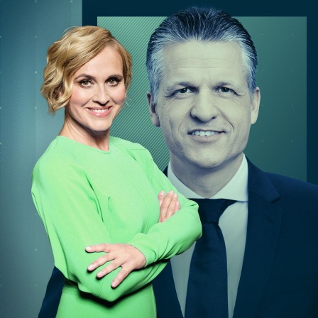 Caren Miosga mit Thorsten Frei