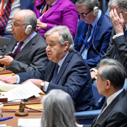 UN-Generalsekretär Antonio Guterres spricht vor dem UN-Sicherheitsrat in New York.