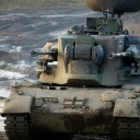 Der Panzer vom Typ "Gepard" auf einem Truppenübungsplazt´.
