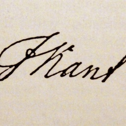 Unterschrift von Immanuel Kant