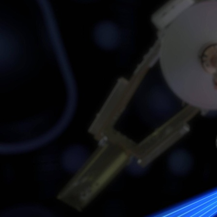 Ein Bündel von blauen Laserstrahlen trifft auf das "Target" in einem Hohlraum und löst die Fusion aus (Illustration)