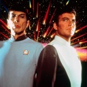 Mr. Spock und Captain Kirk schauen heroisch in der Ferne, 1979