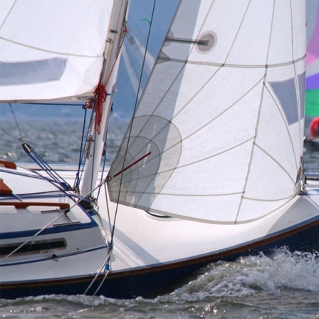 Segelboote auf dem Meer.