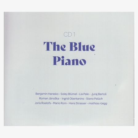 CD-Cover "The Blue Piano" von Mathias Rüegg