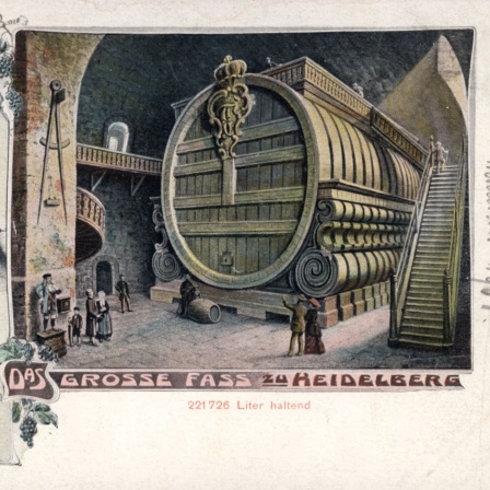Heidelberger Fass / Postkarte 1904